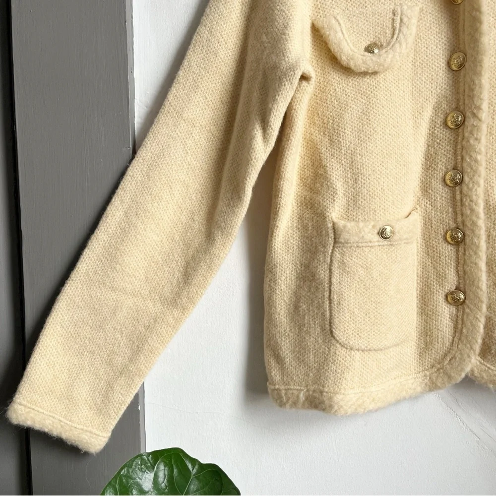J Crew Textured Sweater Lady Jacket